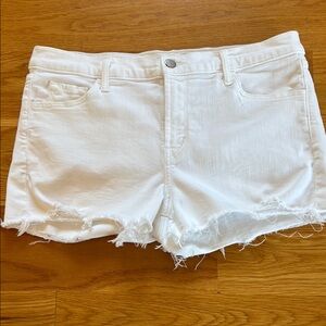 J Brand White Cut Off Jean Shorts